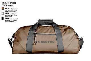 Duffle Bag, 6 BEB FSC, Army, Teamtime, Team time, sublimation, custom sports apparel, team uniforms, spirit wear, spiritwear, sports uniforms, custom shirts, team store, custom team store, fundraiser sports, apparel fundraiser