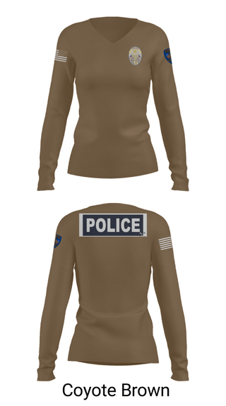 Women's Long Sleeve Vneck Shirt, Miami Police Department, Police, Teamtime, Team time, sublimation, custom sports apparel, team uniforms, spirit wear, spiritwear, sports uniforms, custom shirts, team store, custom team store, fundraiser sports, apparel fundraiser