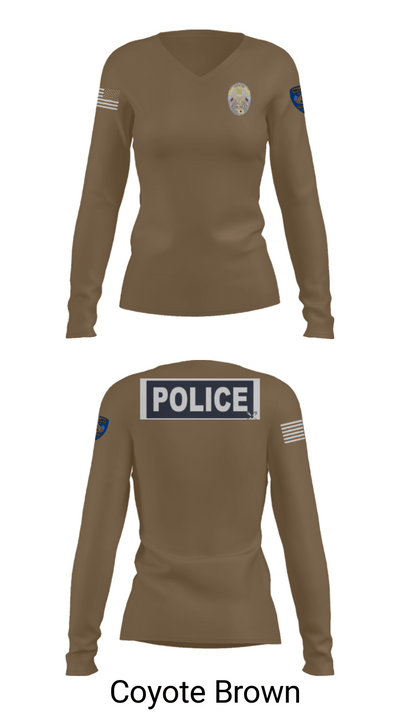 Miami Police Department 88232990 Women's Long Sleeve V-neck Shirt - 16