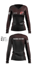 Wagner Girls Soccer 15731478 Women's Long Sleeve V-neck Shirt - 1