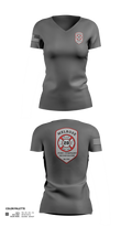The Melrose Fire Company Incorporated 84438539 Women's Short Sleeve V-neck Shirt - 22