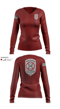 The Melrose Fire Company Incorporated 84438539 Women's Long Sleeve V-neck Shirt - 23