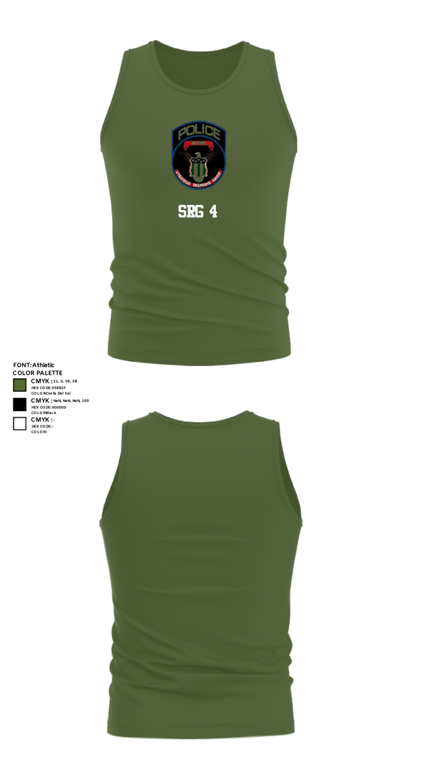 Tank Top, SRG 4, Police, Teamtime, Team time, sublimation, custom sports apparel, team uniforms, spirit wear, spiritwear, sports uniforms, custom shirts, team store, custom team store, fundraiser sports, apparel fundraiser