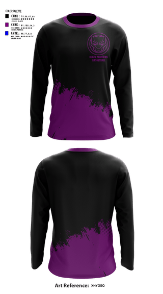 Long Sleeve Performance Shirt, BLACK PANTHERS, Men's Basketball, Teamtime, Team time, sublimation, custom sports apparel, team uniforms, spirit wear, spiritwear, sports uniforms, custom shirts, team store, custom team store, fundraiser sports, apparel fundraiser