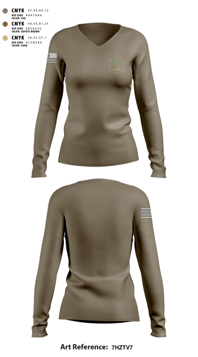 Alabama-Coushatta Wildland Fire Management 34946302 Women's Long Sleeve V-neck Shirt - 1
