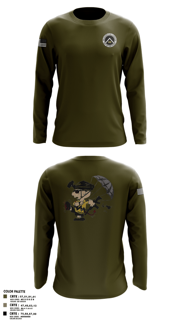 Long Sleeve Performance Polo, 3rd Platoon, CCo, 1-508th PIR, , Teamtime, Team time, sublimation, custom sports apparel, team uniforms, spirit wear, spiritwear, sports uniforms, custom shirts, team store, custom team store, fundraiser sports, apparel fundraiser