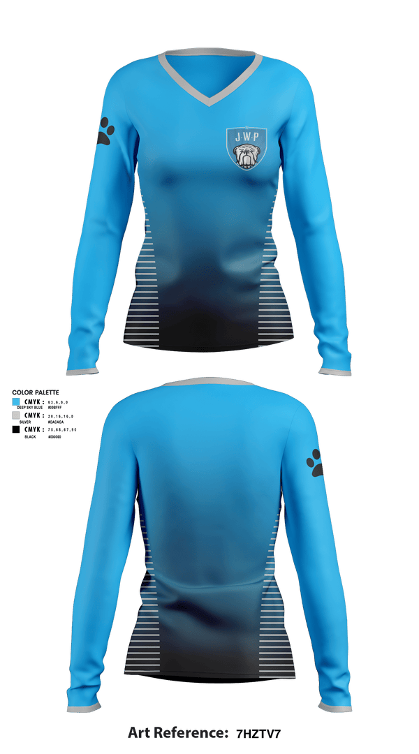 Women's Long Sleeve Vneck Shirt, Bulldogs, Women's Basketball, Teamtime, Team time, sublimation, custom sports apparel, team uniforms, spirit wear, spiritwear, sports uniforms, custom shirts, team store, custom team store, fundraiser sports, apparel fundraiser
