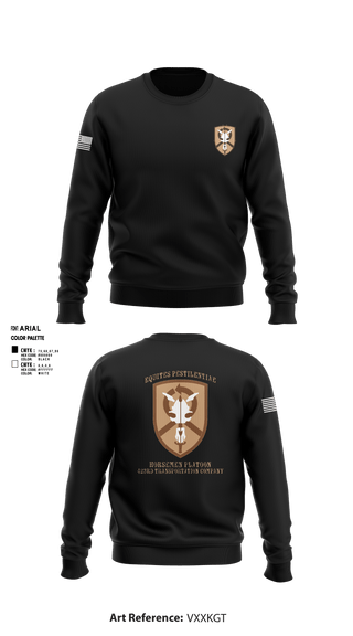 Crew Neck Sweatshirt, 1st Platoon, 423 TC1st Platoon, 423 TC, Army, Teamtime, Team time, sublimation, custom sports apparel, team uniforms, spirit wear, spiritwear, sports uniforms, custom shirts, team store, custom team store, fundraiser sports, apparel fundraiser