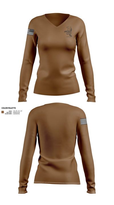 HSC-28 24989538 Women's Long Sleeve V-neck Shirt - 41