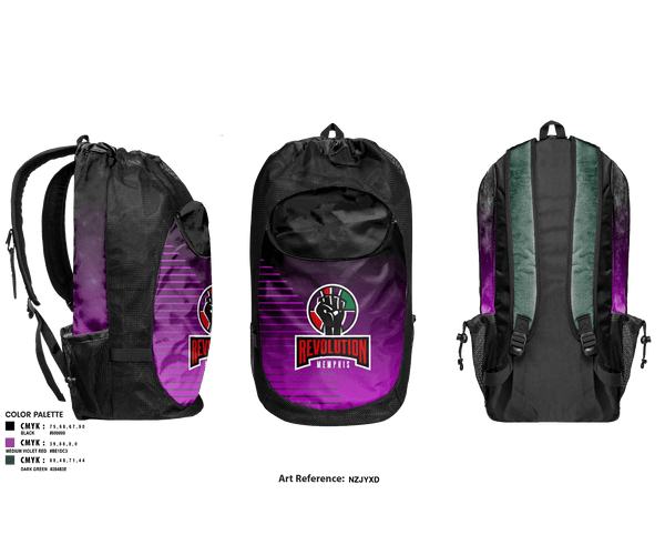 Gear Bag, Reaves Revolution, Men's Basketball, Teamtime, Team time, sublimation, custom sports apparel, team uniforms, spirit wear, spiritwear, sports uniforms, custom shirts, team store, custom team store, fundraiser sports, apparel fundraiser