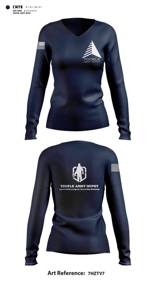 Women's Long Sleeve Vneck Shirt, Tooele Army Depot, LESD Police, Army, Teamtime, Team time, sublimation, custom sports apparel, team uniforms, spirit wear, spiritwear, sports uniforms, custom shirts, team store, custom team store, fundraiser sports, apparel fundraiser