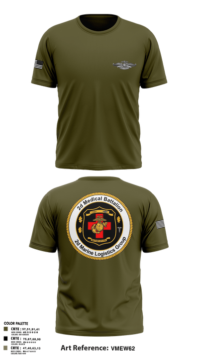2D MED BN, 2FSSG, 2MARFORLANT 58194210 Short Sleeve Performance Shirt - 1