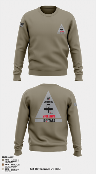 Crew Neck Sweatshirt, 19th TASS, Air Force, Teamtime, Team time, sublimation, custom sports apparel, team uniforms, spirit wear, spiritwear, sports uniforms, custom shirts, team store, custom team store, fundraiser sports, apparel fundraiser