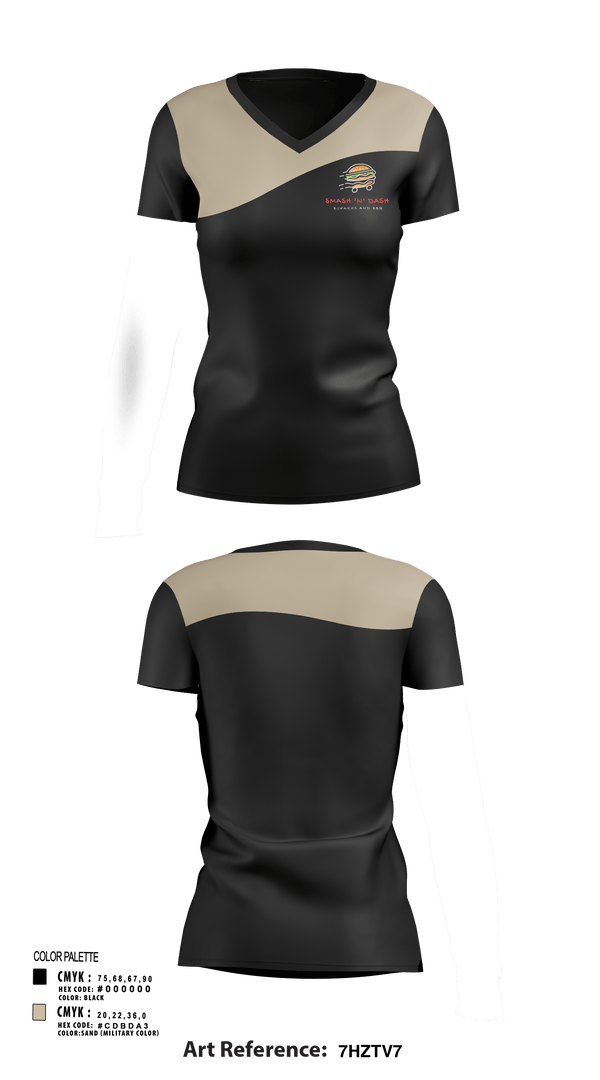 Women's Short Sleeve Vneck Shirt, Smash N Dash, , Teamtime, Team time, sublimation, custom sports apparel, team uniforms, spirit wear, spiritwear, sports uniforms, custom shirts, team store, custom team store, fundraiser sports, apparel fundraiser