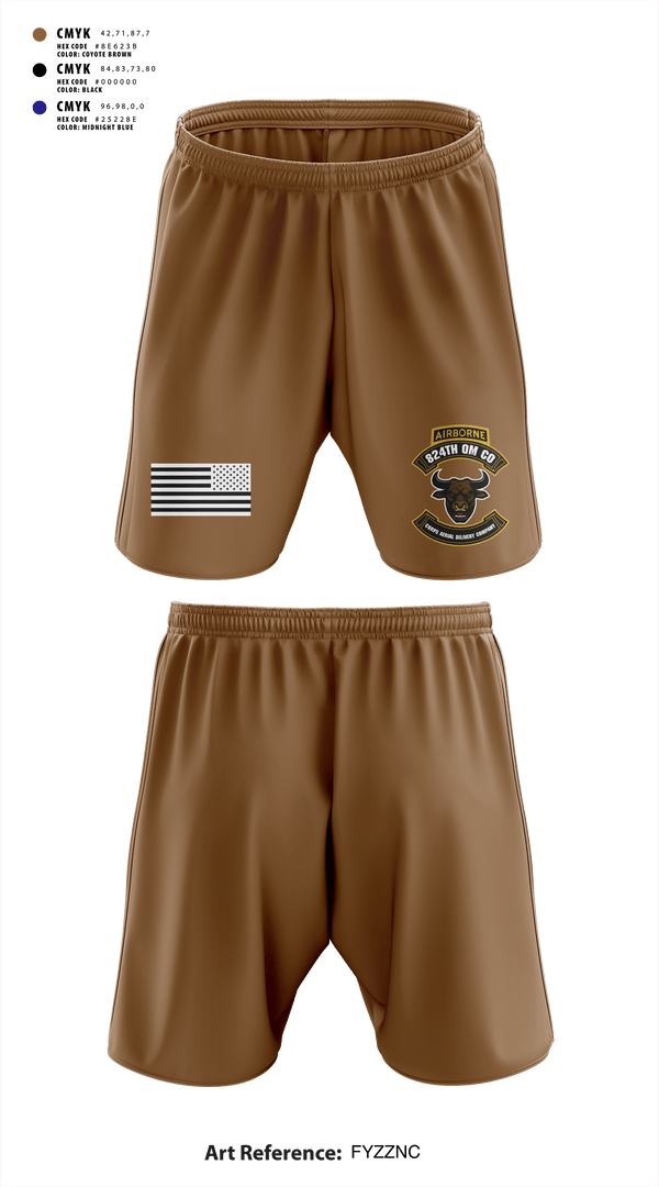 Athletic Shorts With Pockets, 824th QM CO (CADC-A), Army, Teamtime, Team time, sublimation, custom sports apparel, team uniforms, spirit wear, spiritwear, sports uniforms, custom shirts, team store, custom team store, fundraiser sports, apparel fundraiser