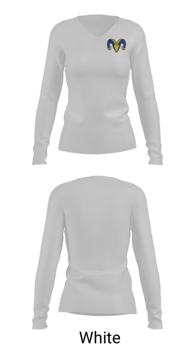 Cuba High School Volleyball 47808550 Women's Long Sleeve V-neck Shirt - 16