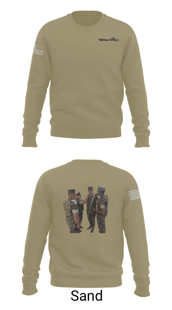 Crew Neck Sweatshirt, 11Th MAR REG, Marines, Teamtime, Team time, sublimation, custom sports apparel, team uniforms, spirit wear, spiritwear, sports uniforms, custom shirts, team store, custom team store, fundraiser sports, apparel fundraiser