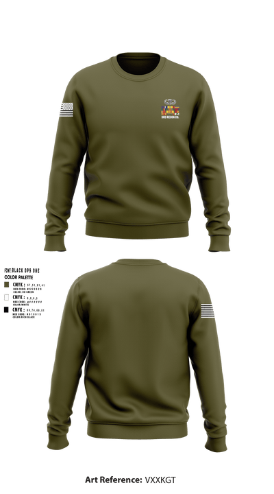 B Co. 3rd Recon BnForce Reconnaissance 58765461 Crew Neck Sweatshirt - 103