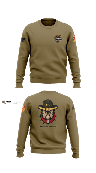 Crew Neck Sweatshirt, Bravo BulldawgsBravo BulldawgsB_3-6 ADARBulldawgs 3-6ADAR, Army, Teamtime, Team time, sublimation, custom sports apparel, team uniforms, spirit wear, spiritwear, sports uniforms, custom shirts, team store, custom team store, fundraiser sports, apparel fundraiser