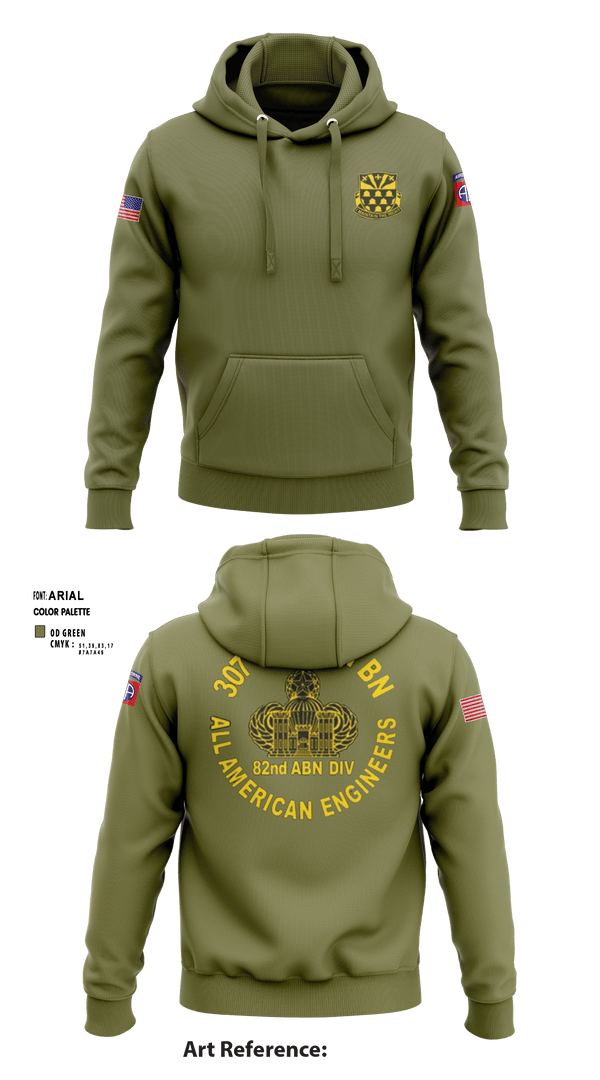 Hoodie, 307th Airborne Engineers Battalion, , Teamtime, Team time, sublimation, custom sports apparel, team uniforms, spirit wear, spiritwear, sports uniforms, custom shirts, team store, custom team store, fundraiser sports, apparel fundraiser