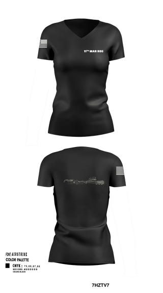 Women's Short Sleeve Vneck Shirt, 11Th MAR REG, Marines, Teamtime, Team time, sublimation, custom sports apparel, team uniforms, spirit wear, spiritwear, sports uniforms, custom shirts, team store, custom team store, fundraiser sports, apparel fundraiser