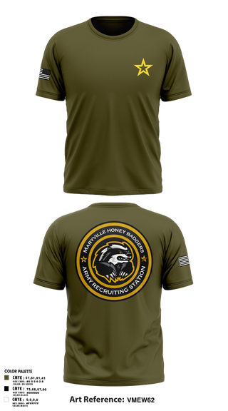 Short Sleeve Performance Shirt, Maryville Honeybadger, Army, Teamtime, Team time, sublimation, custom sports apparel, team uniforms, spirit wear, spiritwear, sports uniforms, custom shirts, team store, custom team store, fundraiser sports, apparel fundraiser