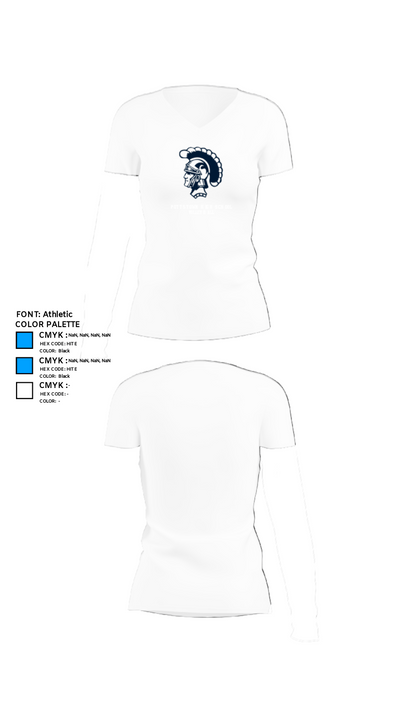 Pottstown High School Volleyball 14262411 Women's Short Sleeve V-neck Shirt - 18