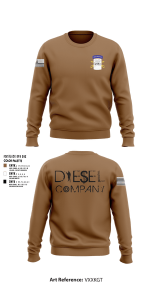 Crew Neck Sweatshirt, Delta Company, National Guard, Teamtime, Team time, sublimation, custom sports apparel, team uniforms, spirit wear, spiritwear, sports uniforms, custom shirts, team store, custom team store, fundraiser sports, apparel fundraiser