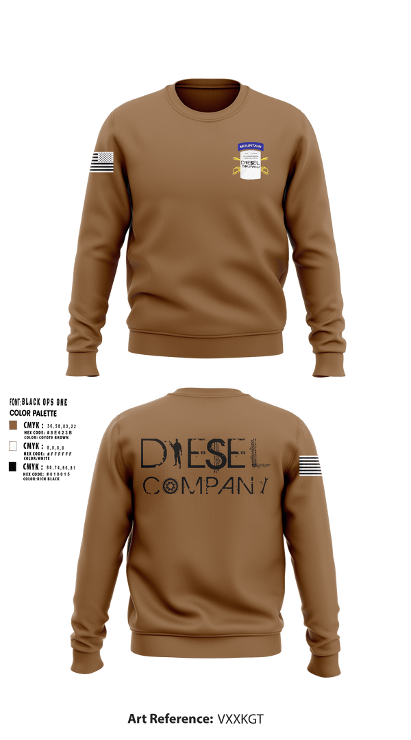 Crew Neck Sweatshirt, Delta Company, National Guard, Teamtime, Team time, sublimation, custom sports apparel, team uniforms, spirit wear, spiritwear, sports uniforms, custom shirts, team store, custom team store, fundraiser sports, apparel fundraiser