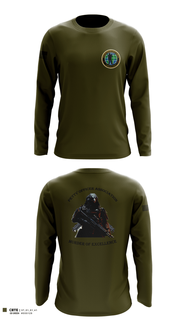 Long Sleeve Performance Shirt, Center for Security Forces Detachment Chesapeake, Navy, Teamtime, Team time, sublimation, custom sports apparel, team uniforms, spirit wear, spiritwear, sports uniforms, custom shirts, team store, custom team store, fundraiser sports, apparel fundraiser