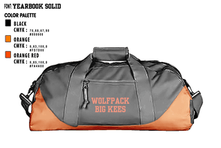 Duffle Bag, WolfPack, Football, Teamtime, Team time, sublimation, custom sports apparel, team uniforms, spirit wear, spiritwear, sports uniforms, custom shirts, team store, custom team store, fundraiser sports, apparel fundraiser