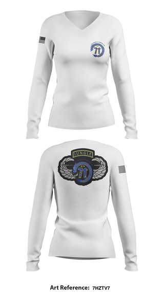 Women's Long Sleeve Vneck Shirt, 71st Chemical Company (HR), Army, Teamtime, Team time, sublimation, custom sports apparel, team uniforms, spirit wear, spiritwear, sports uniforms, custom shirts, team store, custom team store, fundraiser sports, apparel fundraiser