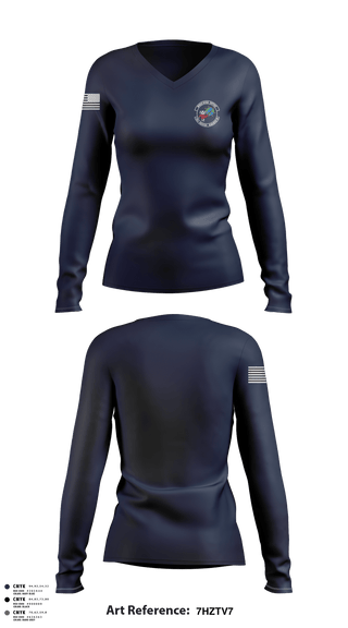 Women's Long Sleeve Vneck Shirt, 115 LRS, Air Force, Teamtime, Team time, sublimation, custom sports apparel, team uniforms, spirit wear, spiritwear, sports uniforms, custom shirts, team store, custom team store, fundraiser sports, apparel fundraiser