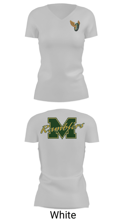McBain High School Volleyball 93247142 Women's Short Sleeve V-neck Shirt - 19