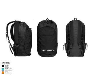 Gear Bag, LadySharks, Women's Volleyball, Teamtime, Team time, sublimation, custom sports apparel, team uniforms, spirit wear, spiritwear, sports uniforms, custom shirts, team store, custom team store, fundraiser sports, apparel fundraiser