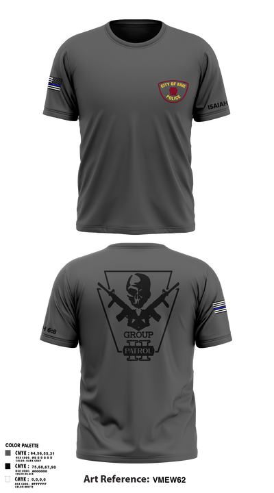 Erie police department 42261710 Short Sleeve Performance Shirt - 5