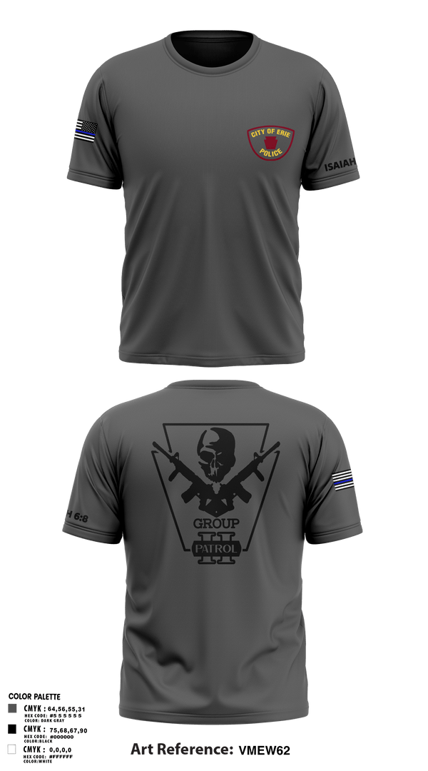 Short Sleeve Performance Shirt, Erie police department, Police, Teamtime, Team time, sublimation, custom sports apparel, team uniforms, spirit wear, spiritwear, sports uniforms, custom shirts, team store, custom team store, fundraiser sports, apparel fundraiser