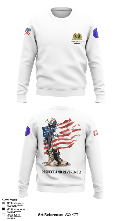 962D QUARTERMASTER COMPANY (MORTUARY AFFAIRS) 48662806 Crew Neck Sweatshirt - 8