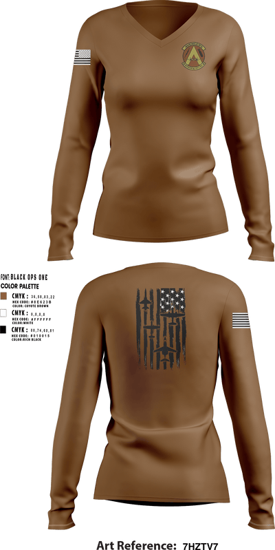 340th Flying Training Group 94922399 Women's Long Sleeve V-neck Shirt - 2