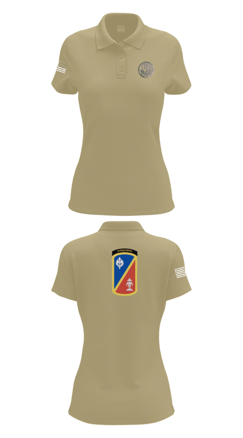 Women's Short Sleeve Performance Polo, 1st Det. Royal Lao Airborne, Army, Teamtime, Team time, sublimation, custom sports apparel, team uniforms, spirit wear, spiritwear, sports uniforms, custom shirts, team store, custom team store, fundraiser sports, apparel fundraiser