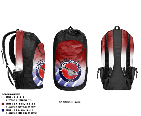 Gear Bag, Sporting California USA, Men's Soccer, Teamtime, Team time, sublimation, custom sports apparel, team uniforms, spirit wear, spiritwear, sports uniforms, custom shirts, team store, custom team store, fundraiser sports, apparel fundraiser