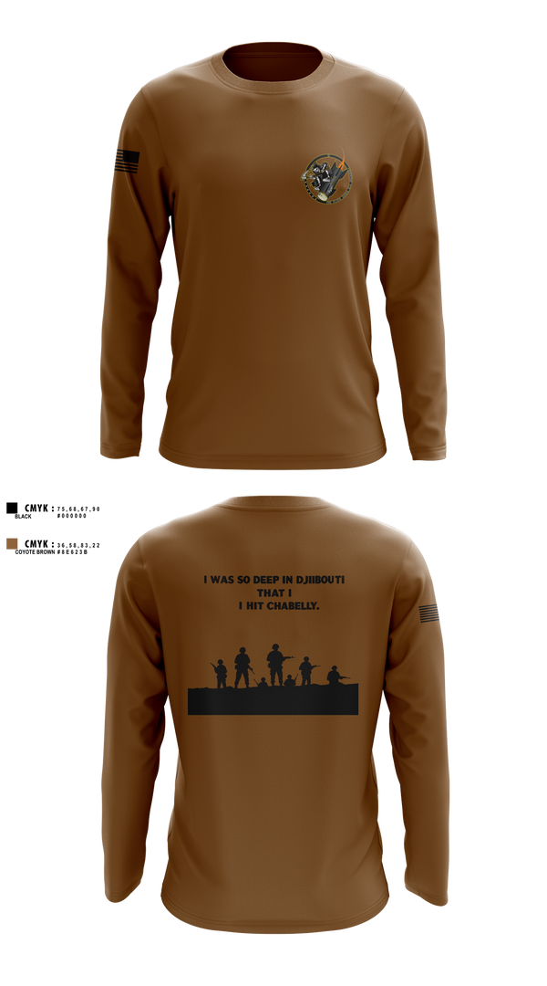 Long Sleeve Performance Shirt, Eco 2/160th SOAR (Abn), Army, Teamtime, Team time, sublimation, custom sports apparel, team uniforms, spirit wear, spiritwear, sports uniforms, custom shirts, team store, custom team store, fundraiser sports, apparel fundraiser