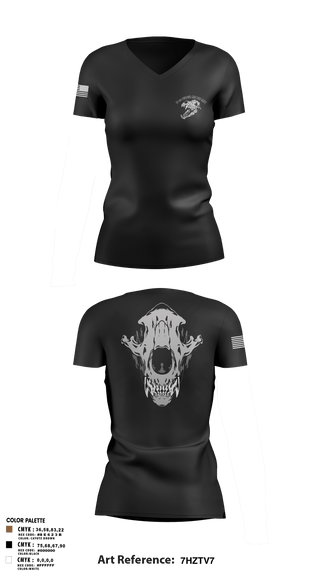 Women's Short Sleeve Vneck Shirt, B co 224th MI BN MX, Army, Teamtime, Team time, sublimation, custom sports apparel, team uniforms, spirit wear, spiritwear, sports uniforms, custom shirts, team store, custom team store, fundraiser sports, apparel fundraiser