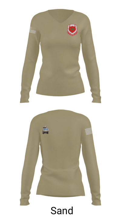 185th Engineer Support Company 57243184 Women's Long Sleeve V-neck Shirt - 97