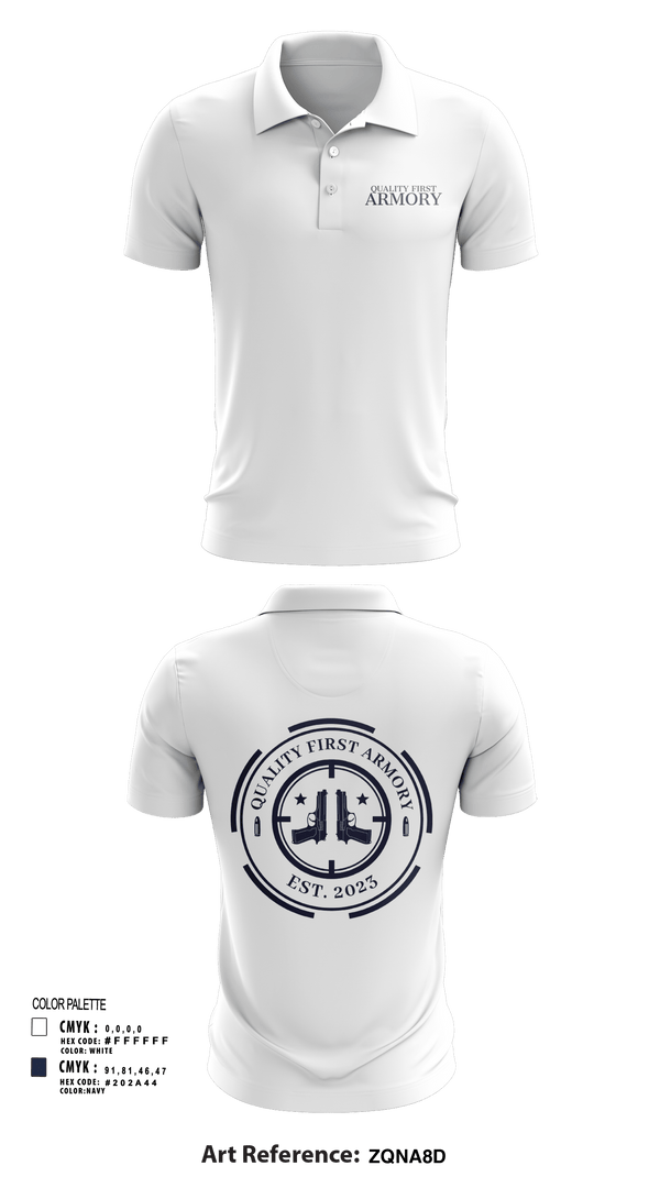 Short Sleeve Performance Polo, QUALITY FIRST ARMORY, , Teamtime, Team time, sublimation, custom sports apparel, team uniforms, spirit wear, spiritwear, sports uniforms, custom shirts, team store, custom team store, fundraiser sports, apparel fundraiser