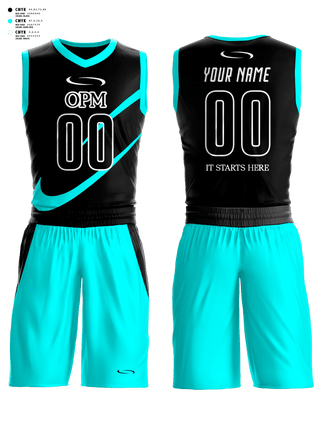 Basketball Uniform, OPM, Men's Basketball, Teamtime, Team time, sublimation, custom sports apparel, team uniforms, spirit wear, spiritwear, sports uniforms, custom shirts, team store, custom team store, fundraiser sports, apparel fundraiser