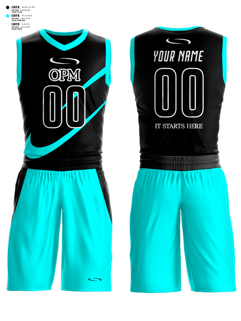 Basketball Uniform, OPM, Men's Basketball, Teamtime, Team time, sublimation, custom sports apparel, team uniforms, spirit wear, spiritwear, sports uniforms, custom shirts, team store, custom team store, fundraiser sports, apparel fundraiser