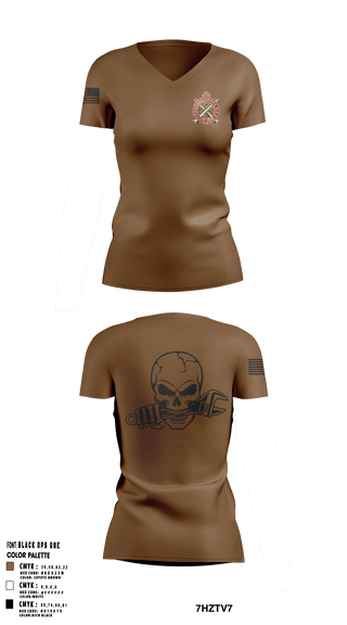 Women's Short Sleeve Vneck Shirt, 829 EVCC, National Guard, Teamtime, Team time, sublimation, custom sports apparel, team uniforms, spirit wear, spiritwear, sports uniforms, custom shirts, team store, custom team store, fundraiser sports, apparel fundraiser