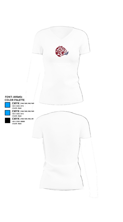 The Kew-Forest School Volleyball 87839519 Women's Short Sleeve V-neck Shirt - 18