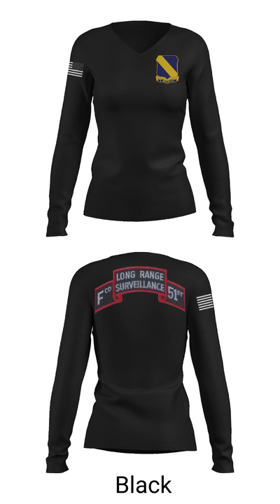 Fco 51st infantry LRSU 81538423 Women's Long Sleeve V-neck Shirt - 37